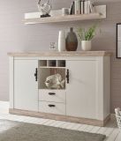 Sideboard Rovola in Pinie wei� / Oslo Pinie Landhaus Kommode 168 x 104 cm