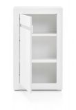 Kommode Nobile in Hochglanz wei� und Stone Design grau 66 x 112 cm