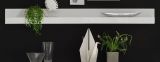 Wandboard Nobile in wei� Hochglanz Wandregal 217 x 22 cm