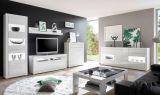 Wandboard Nobile in wei� Hochglanz Wandregal 217 x 22 cm