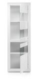 Wohnwand Nobile in Hochglanz wei� und Stone Design grau Anbauwand 4-teilig 302 x 198 cm