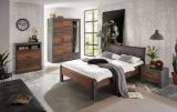 Bettanlage Ward in Used Wood Shabby und Matera grau Liegefl�che 140 x 200 cm Schlafzimmer Set 2-teilig