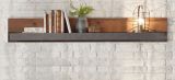 Wandboard Ward in Old Used Wood Shabby Design mit Matera grau Wandregal 153 x 23 cm