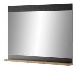 Garderobenspiegel Beveren in Fresco grau und Kastanie Flur Spiegel mit Ablage 92 x 71 cm