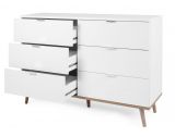 Kommode Lundby in matt wei� mit Sonoma Eiche massiv Schubladenkommode skandinavisch 120 x 87 cm
