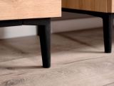 Kommode Liam in Artisan Eiche und schwarz 80 x 90 cm