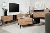 Sideboard Liam in Artisan Eiche und schwarz Anrichte 180 x 90 cm
