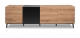 TV-Lowboard Liam in Artisan Eiche und schwarz TV-Unterteil 200 x 65 cm