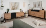 TV-Lowboard Liam in Artisan Eiche und schwarz TV-Unterteil 200 x 65 cm
