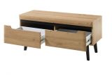 TV-Lowboard Ronson in Artisan Eiche und schwarz TV-Unterteil skandinavisch 107 x 50 cm