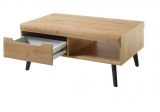 Couchtisch Ronson in Artisan Eiche und schwarz Beistelltisch skandinavisch 107 x 67 cm
