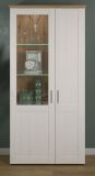 Vitrine Timber in Andersen Pinie wei� und Artisan Eiche Landhaus Vitrinenschrank 95 x 194 cm