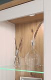 Vitrine Timber in Andersen Pinie wei� und Artisan Eiche Landhaus Vitrinenschrank 95 x 194 cm