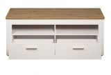 TV-Lowboard Timber in Andersen Pinie wei� und Artisan Eiche Landhaus TV-Unterteil mit Komforth�he 148 x 59 cm