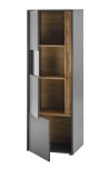 Wohnwand Center in grau matt und Wotan Eiche 5-teilig 440 x 180 cm mit XXL-TV-Schrank