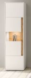 Vitrine Center in wei� und Wotan Eiche Vitrinenschrank 50 x 197 cm