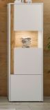 Vitrine Center in wei� und Wotan Eiche Vitrinenschrank 50 x 155 cm
