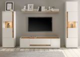 Wandboard Center in wei� und Wotan Eiche Wandregal 170 x 15 cm