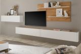 Wandpaneel Center in Wotan Eiche und wei� Wandboard 155 x 80 cm