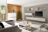 Couchtisch Center in wei� und Wotan Eiche Wohnzimmertisch 90 x 60 cm