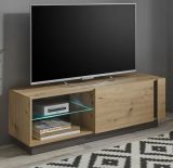 TV-Lowboard Louna in Eiche Artisan und Graphit grau TV-Unterteil 138 x 46 cm