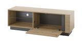 TV-Lowboard Louna in Eiche Artisan und Graphit grau TV-Unterteil 138 x 46 cm