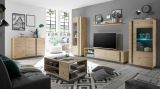Sideboard Louna in Eiche Artisan und Graphit grau Kommode 138 x 91 cm