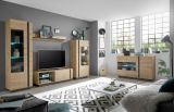 Sideboard Louna in Eiche Artisan und Graphit grau Kommode 138 x 91 cm