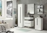 Badezimmer Hochschrank Design-D in wei� Hochglanz Badschrank 45 x 200 cm