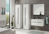 Badezimmer Hochschrank Design-D in wei� Hochglanz Badschrank 45 x 200 cm