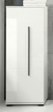 Badezimmer Midischrank Design-D in wei� Hochglanz Badm�bel Kommode 45 x 126 cm