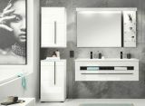 Badezimmer Kommode Design-D in wei� Hochglanz Badschrank 45 x 87 cm Unterschrank