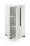 Badezimmer Kommode Design-D in wei� Hochglanz Badschrank 45 x 87 cm Unterschrank