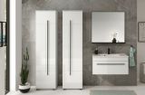 Badm�bel Set Design-D in wei� Hochglanz und schwarz Badkombination MIT Waschbecken 190 x 200 cm