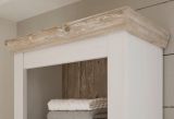 Badezimmer Waschbeckenunterschrank Rovola in Pinie wei� / Oslo Pinie Landhaus Badschrank 60 x 63 cm