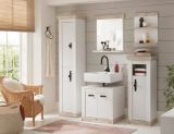 Badkombination Rovola in Pinie wei� / Oslo Pinie Landhaus Badm�bel Set 2-teilig 60 x 200 cm