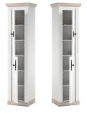 Badkombination Rovola in Pinie wei� / Oslo Pinie Landhaus Badm�bel Set 5-tlg. 184 x 200 cm