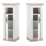 Badkombination Rovola in Pinie wei� / Oslo Pinie Landhaus Badm�bel Set 5-tlg. MIT Waschbecken 143 x 200 cm