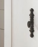 Badkombination Rovola in Pinie wei� / Oslo Pinie Landhaus Badm�bel Set 6-tlg. h�ngend MIT Waschbecken 205 x 200 cm