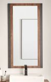 Badezimmer Spiegel Auburn in Eiche Stirling und Matera grau Badm�bel Wandspiegel 54 x 108 cm