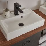 Badm�bel Set 4-teilig Auburn in Eiche Stirling und Matera grau Badkombination MIT Waschbecken 201 x 205 cm