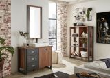 Badm�bel Set 4-teilig Auburn in Eiche Stirling und Matera grau Badkombination MIT Waschbecken 201 x 205 cm