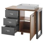 Badm�bel Set 4-teilig Auburn in Eiche Stirling und Matera grau Badkombination MIT Waschbecken 201 x 205 cm