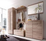 Garderobenpaneel Malea in Eiche San Remo Garderobenleiste 88 x 18 cm Wandgarderobe