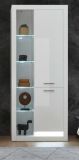 Vitrine Ladis in wei� Hochglanz Vitrinenschrank 80 x 195 cm