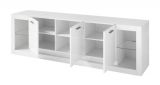 Wohnwand Ladis in wei� Hochglanz Schrankwand 298 x 198 cm