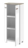Badm�bel Set Dense in wei� Hochglanz Lack und Eiche Badkombination MIT Waschbecken und Badlampe 130 x 200 h�ngend / stehend