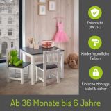 BOMI� Kindersitzgruppe Amy in wei� und grau Sitzgruppe Kindertisch und 2 x Stuhl