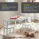 BOMI� Kindersitzgruppe Amy in wei� Sitzgruppe Kindertisch und 2 x Stuhl