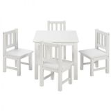 BOMI� Kindersitzgruppe Amy in wei� Sitzgruppe Kindertisch und 4 x Stuhl